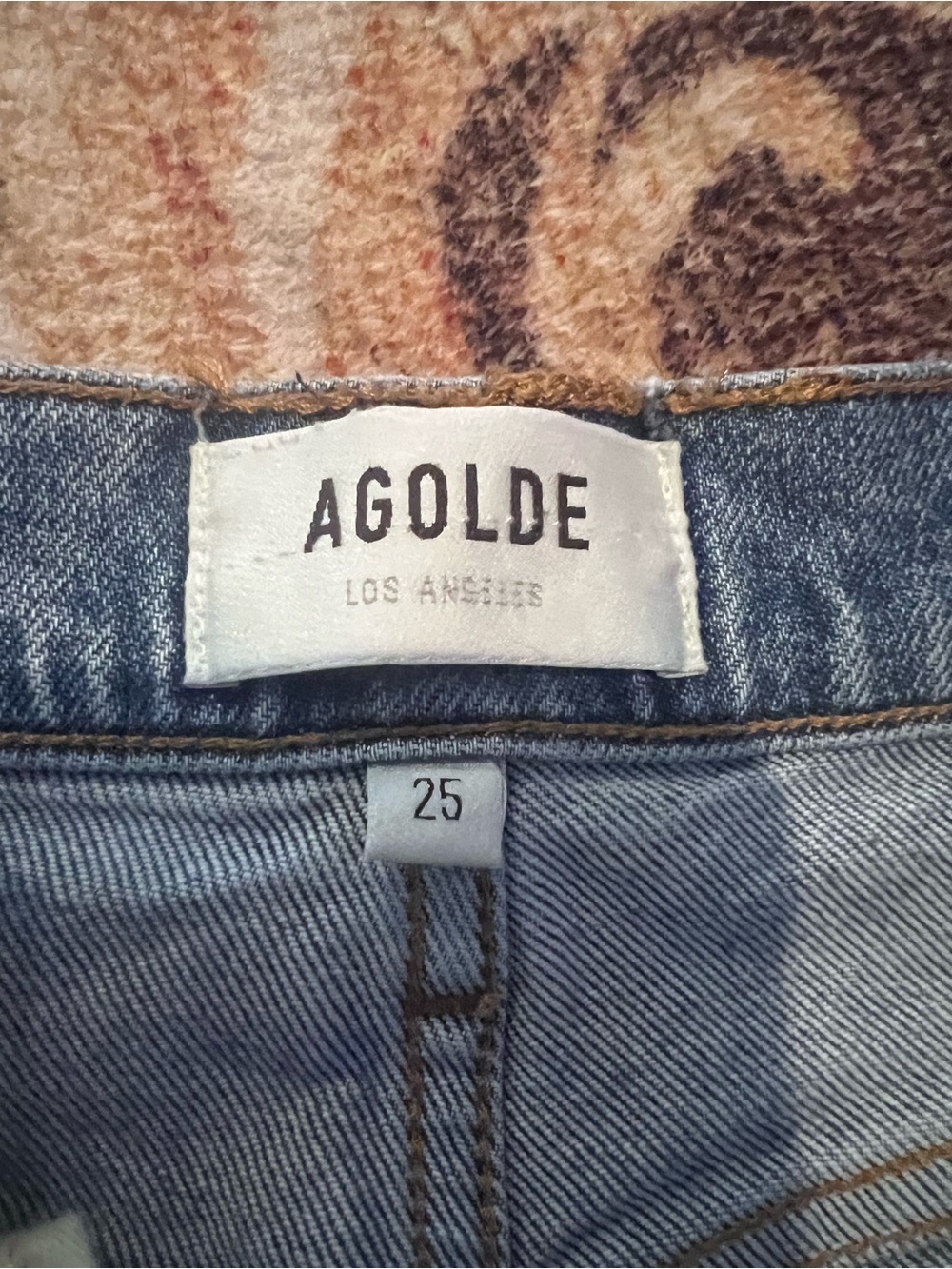 Agolde Riley Light Blue Straight Leg Crop Ripped Jeans - Picture 5 of 9